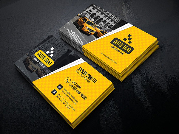 taxi driver business card template free download