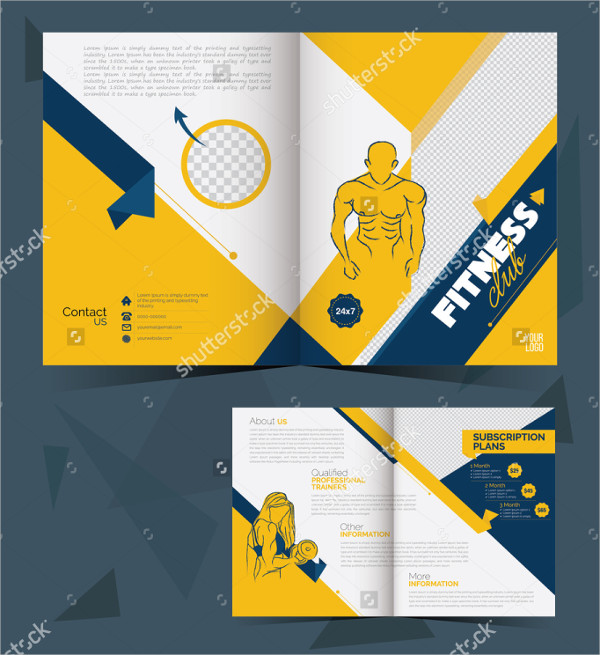 fitness club brochure template microsoft word