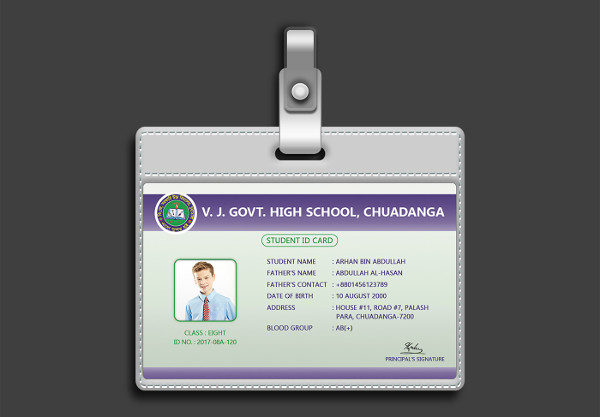 school id card design template free download