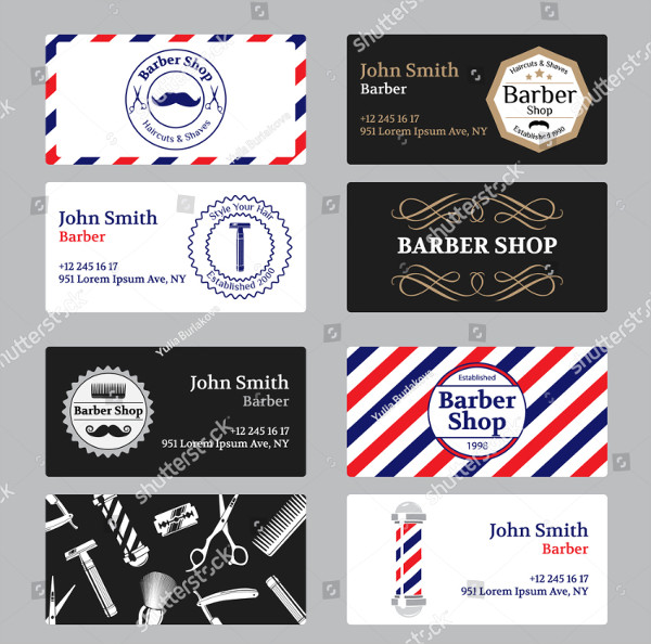 barbershop business card templates psd free download