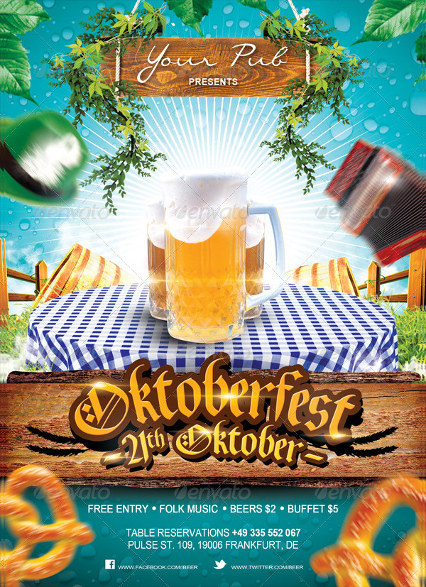 Oktoberfest Poster Template 23  Free Premium Designs Download